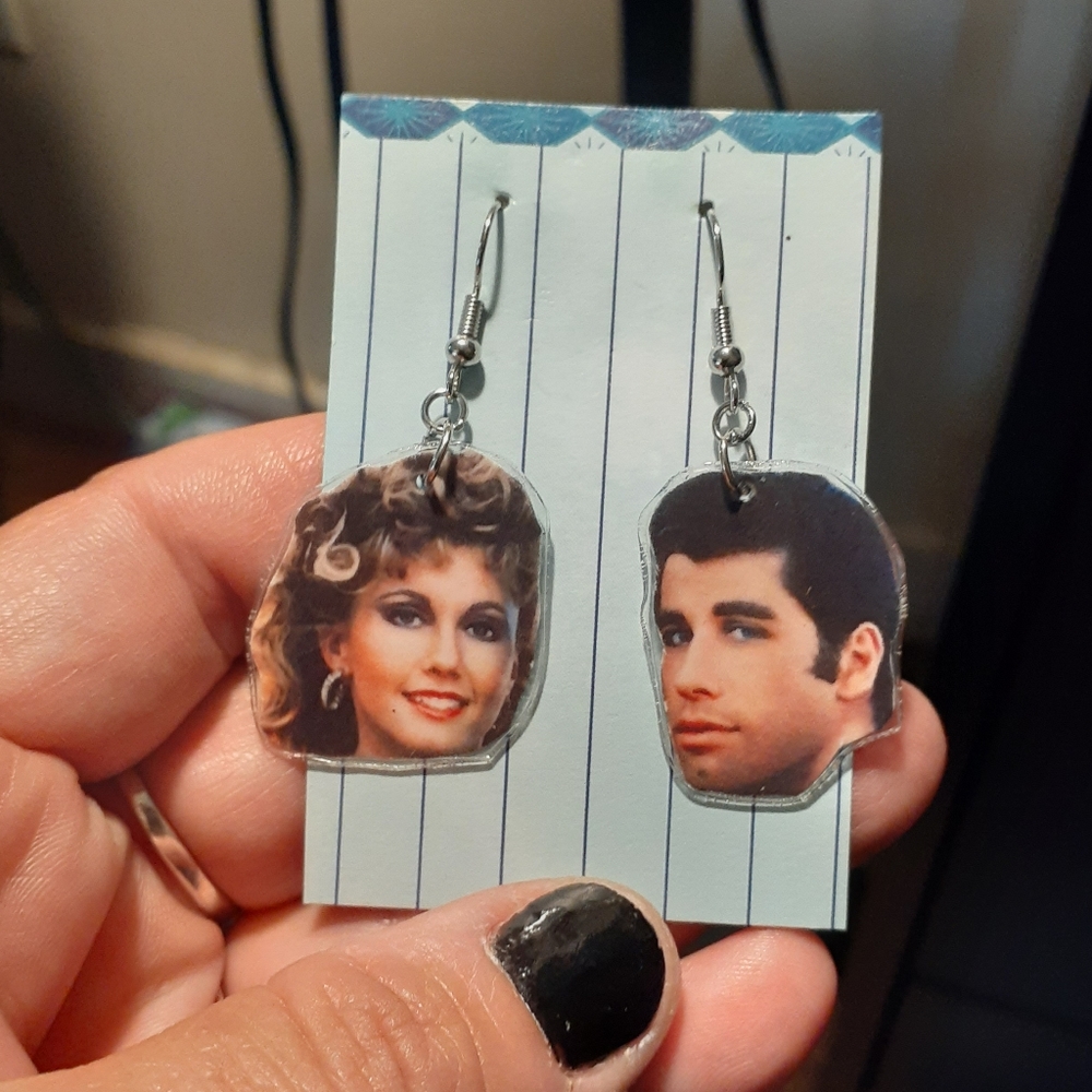 Grease inspired earrings
